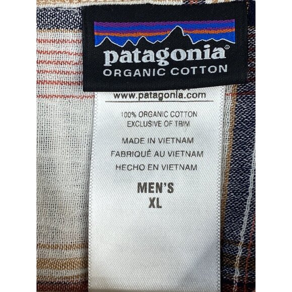 Patagonia Men’s XL A/C Lightweight Short Sleeve Shirt Plaid Crepe Pocket Button - Picture 5 of 16